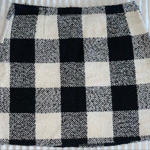 Womans gingham plaid skirt